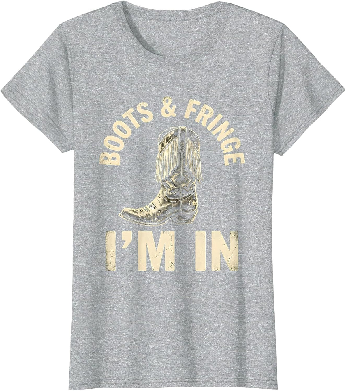 Boots & Fringe I'm In Boho Western Cowgirl Rodeo Pride T-Shirt - Heather Grey