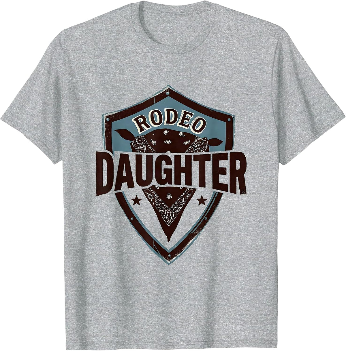 Men's Rodeo Daughter Stencil Graphic Cowgirl Birthday Party Family T-Shirt - Heather Grey