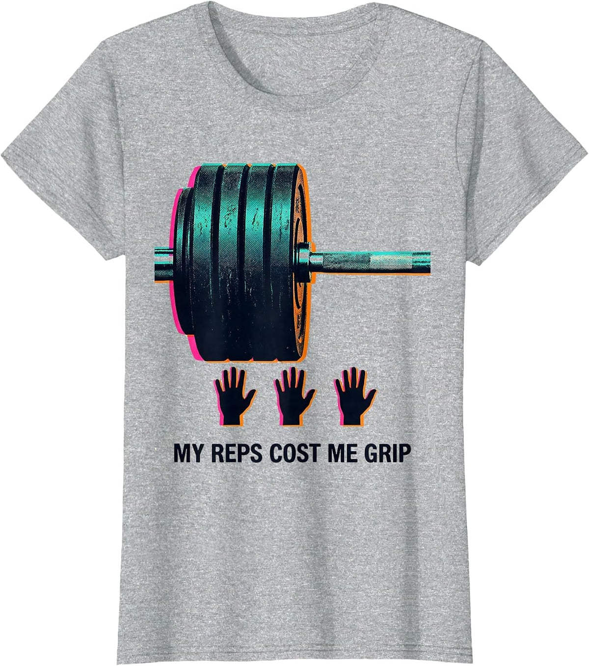 Women's My Reps Cost Me Grip Funny Gym Workout Weightlifting Humor T-Shirt - Heather Grey
