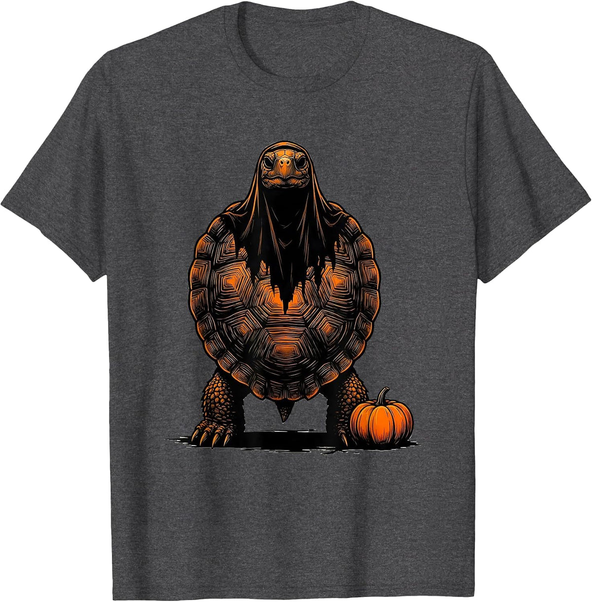 Low Turtle Ghost Halloween Costume Novelty T-Shirt - Dark Heather Grey