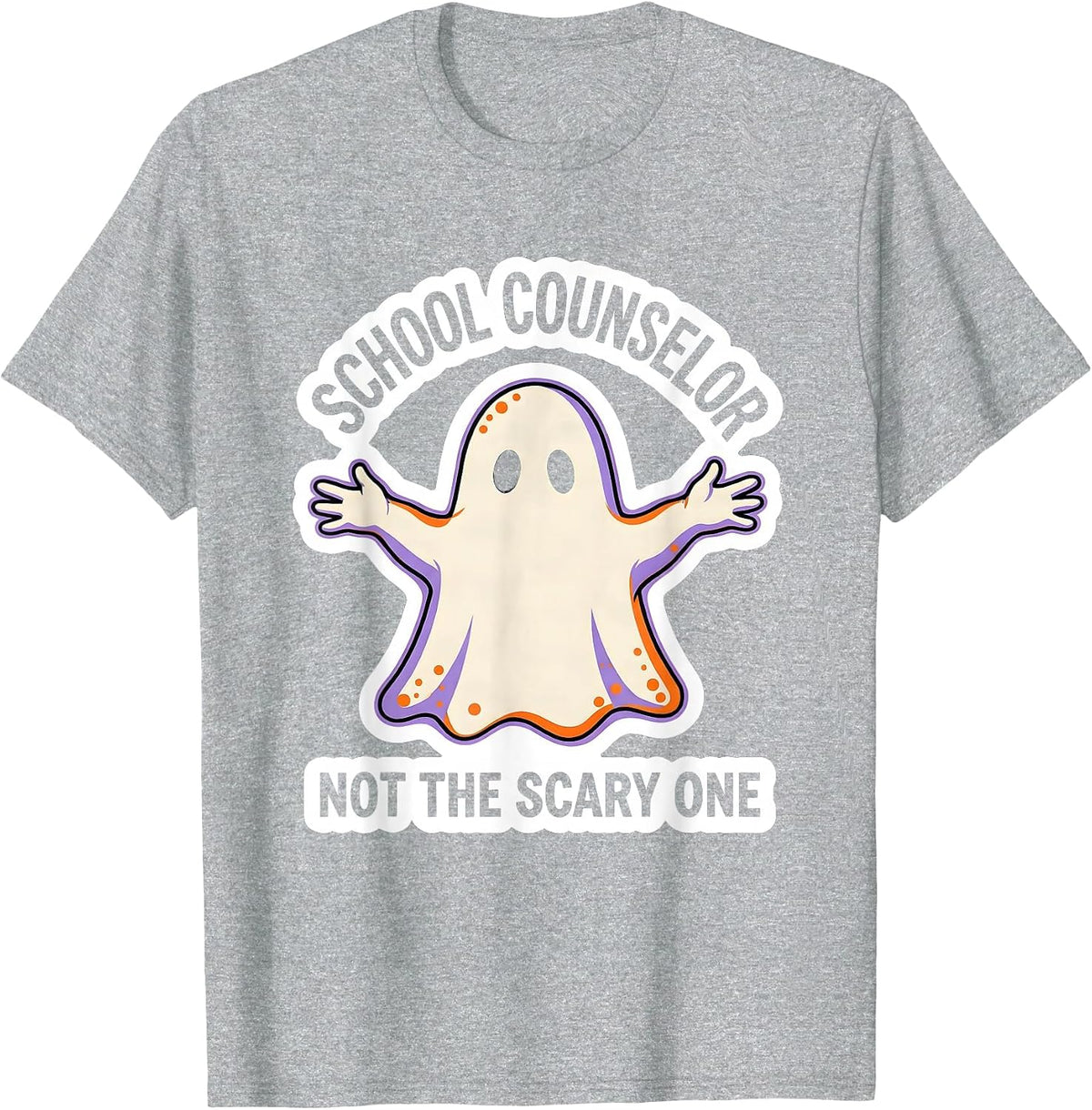 Men's School Counselor—Not The Scary One Funny Halloween Mental T-Shirt - Heather Grey