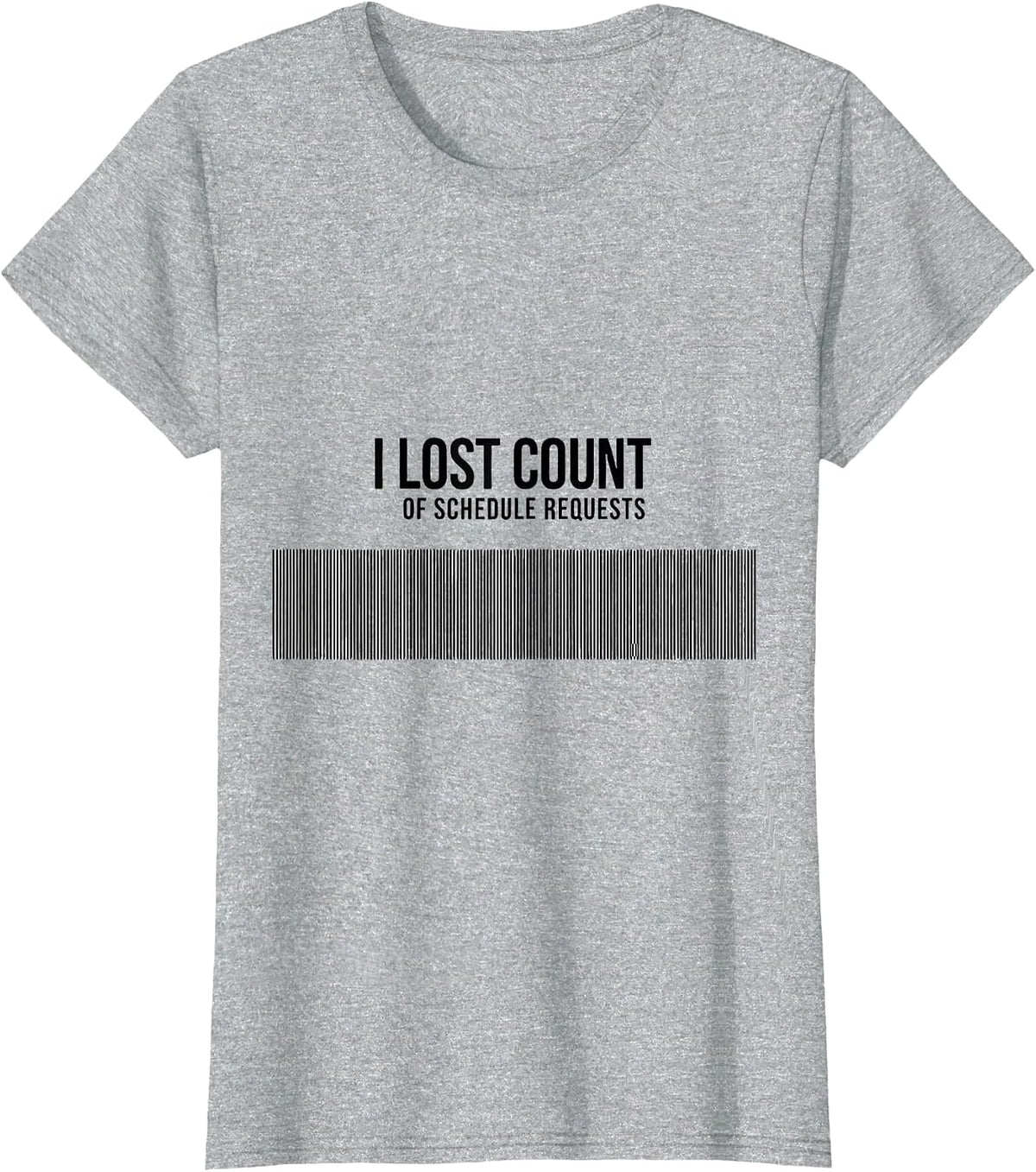 Women's I Lost Count Of Schedule Requests Groovy School Counselor T-Shirt - Heather Grey