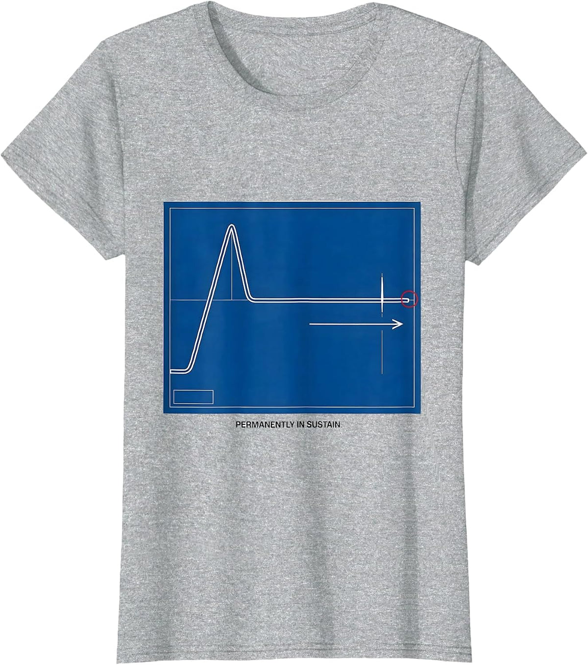 Permanently In Sustain Technical Blueprint DJ Gift Retro T-Shirt - Heather Grey