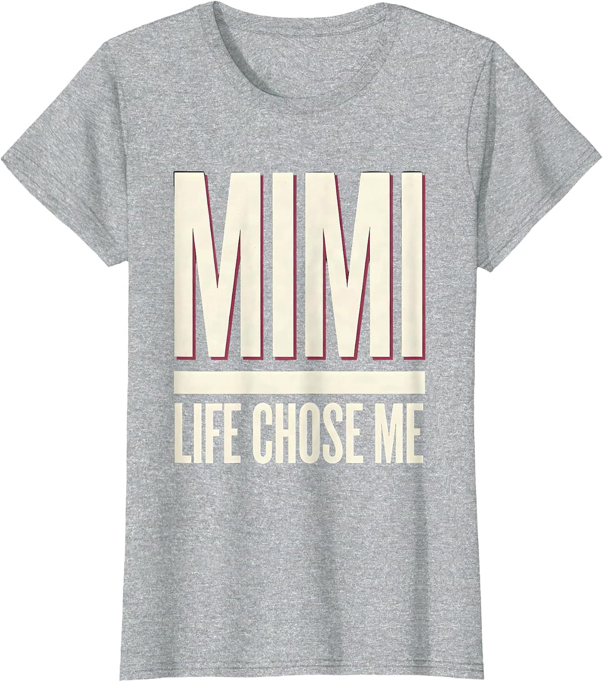 Women's Mimi Life Chose Me Proud Grandma Design T-Shirt - Heather Grey