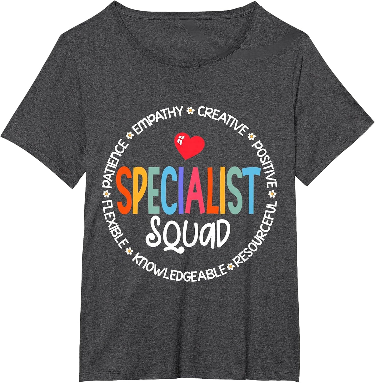School Support Specialist Squad Teacher Squad Reading SPED T-Shirt - Dark Heather Grey