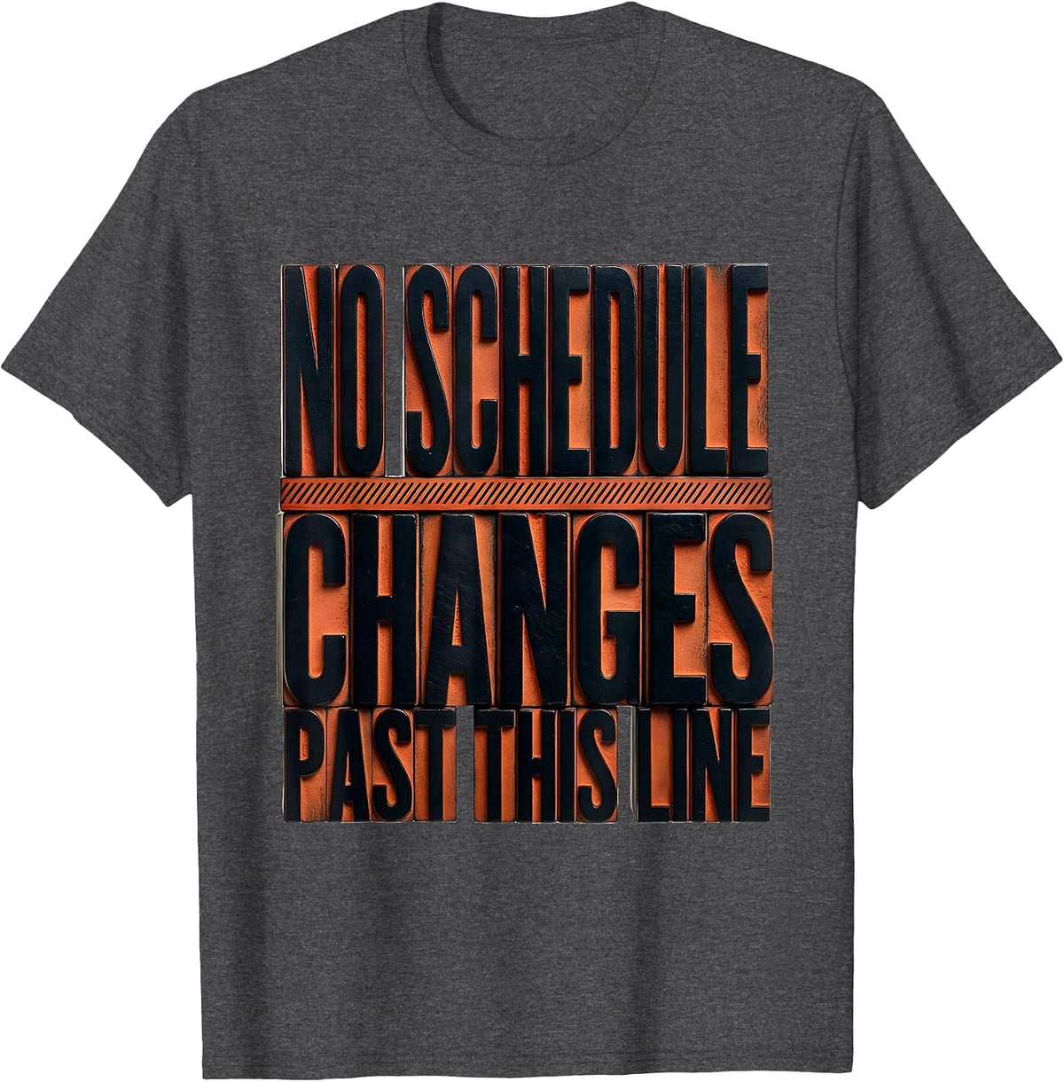 No Schedule Changes Past This Line Groovy School Counselor T-Shirt - Dark Heather Grey