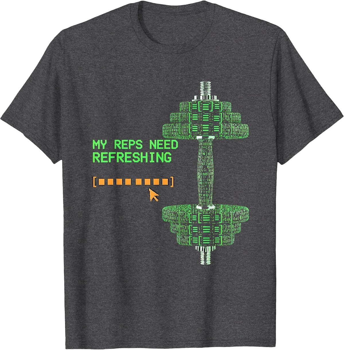Men's My Reps Need Refreshing Funny Gym Workout Weightlifting T-Shirt - Dark Heather Grey