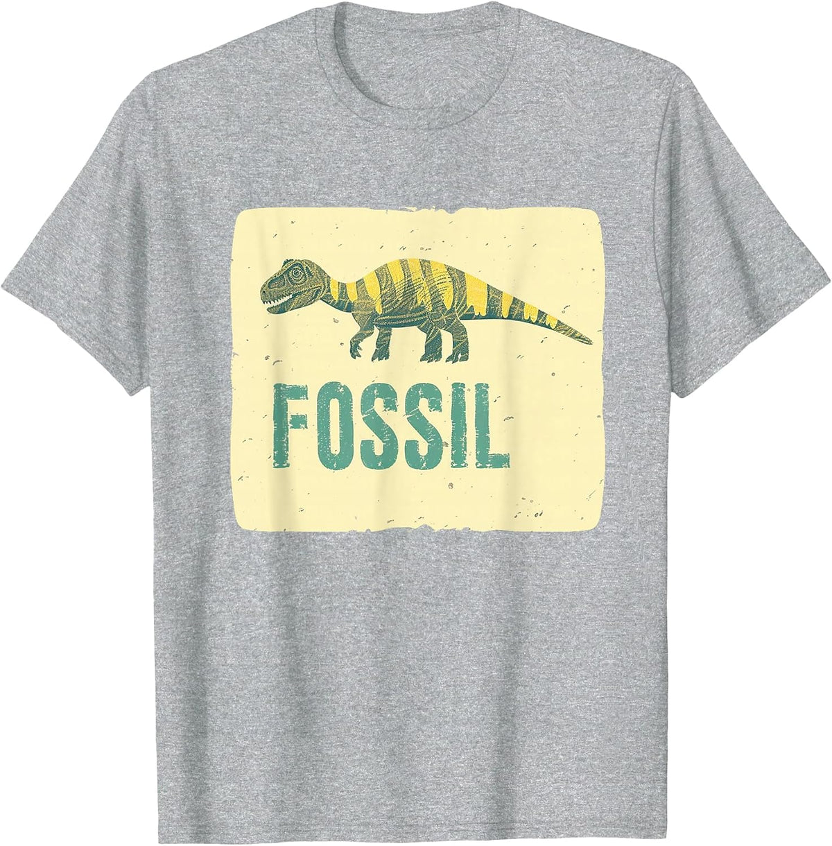 Funny Dinosaur Fossil Costume for Adults and Kids T-Shirt - Heather Grey