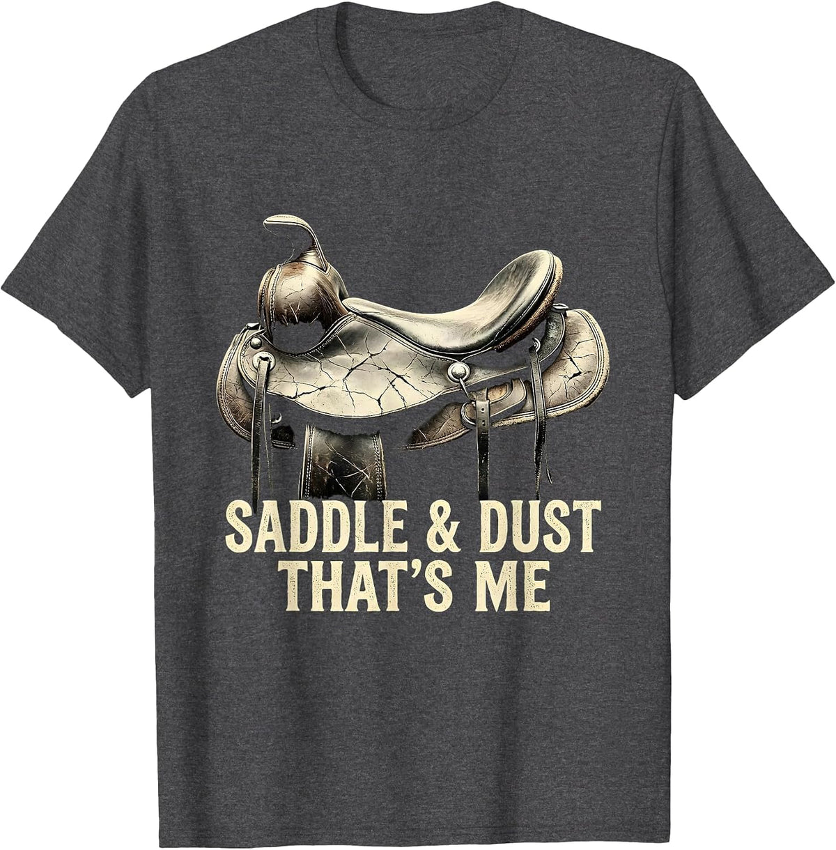 Saddle & Dust That's Me Boho Western Cowgirl Rodeo Pride T-Shirt - Dark Heather Grey