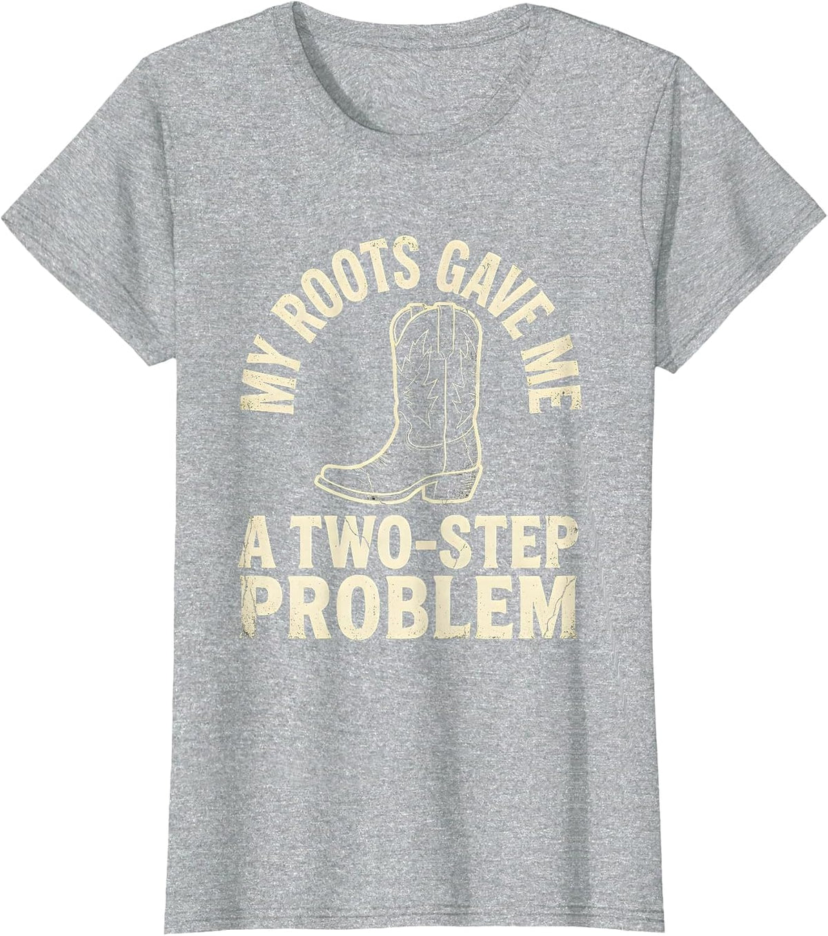 My Roots Gave Me A Two-Step Problem Boho Western Country T-Shirt - Heather Grey