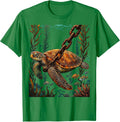 Men's Sea Turtle Anchor Chain Ocean Cruise Graphic T-Shirt - Kelly Green