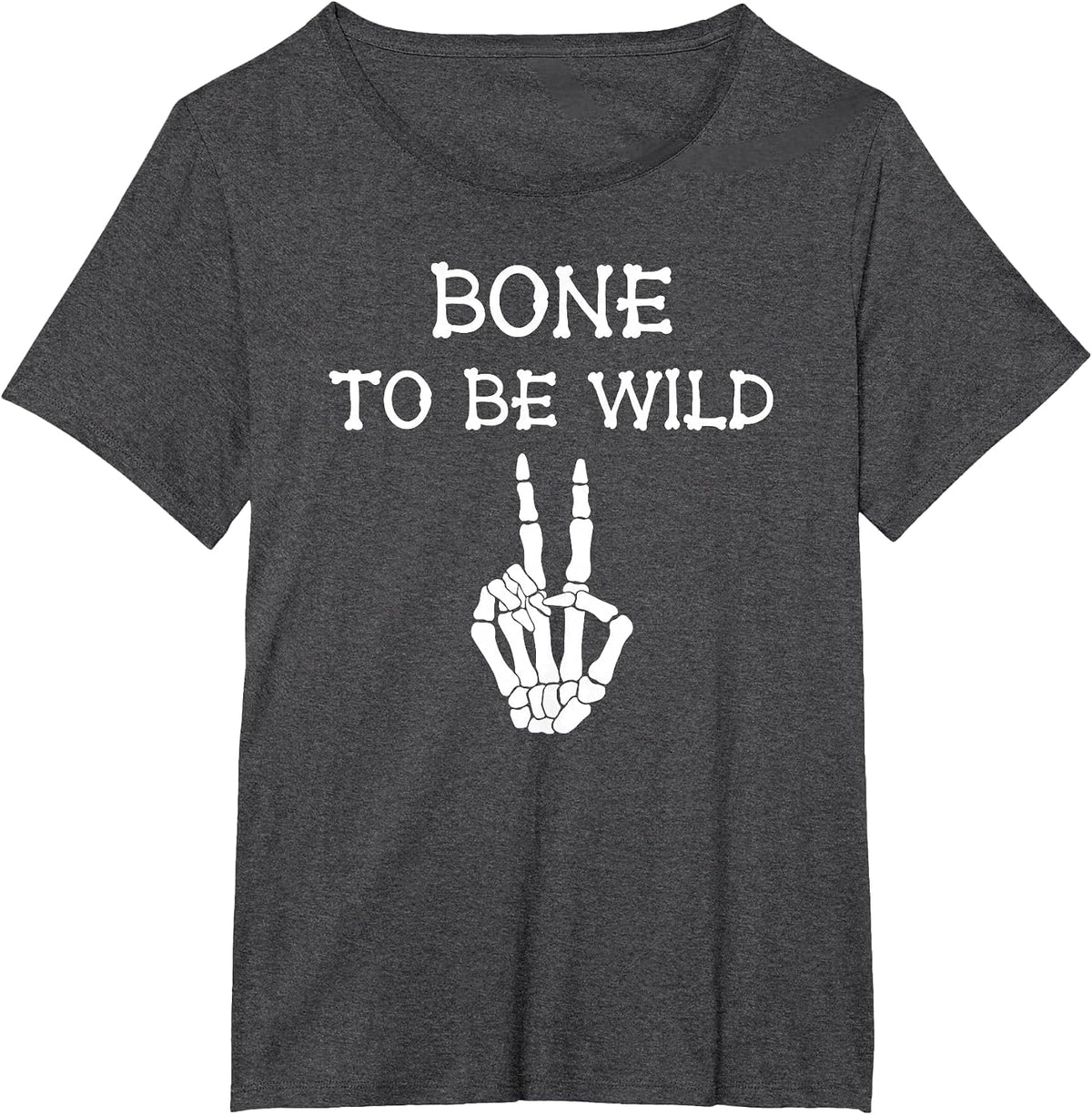 Bone to be Wild Halloween Funny Matching Family Skeleton T-Shirt - Dark Heather Grey
