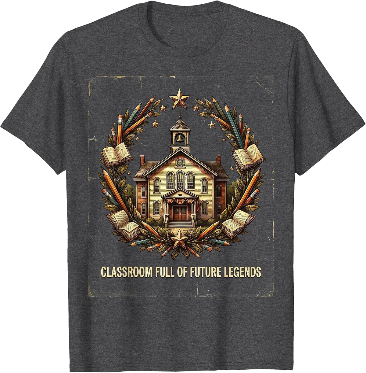2nd Grade Teacher Classroom Full of Future Legends T-Shirt - Dark Heather Grey