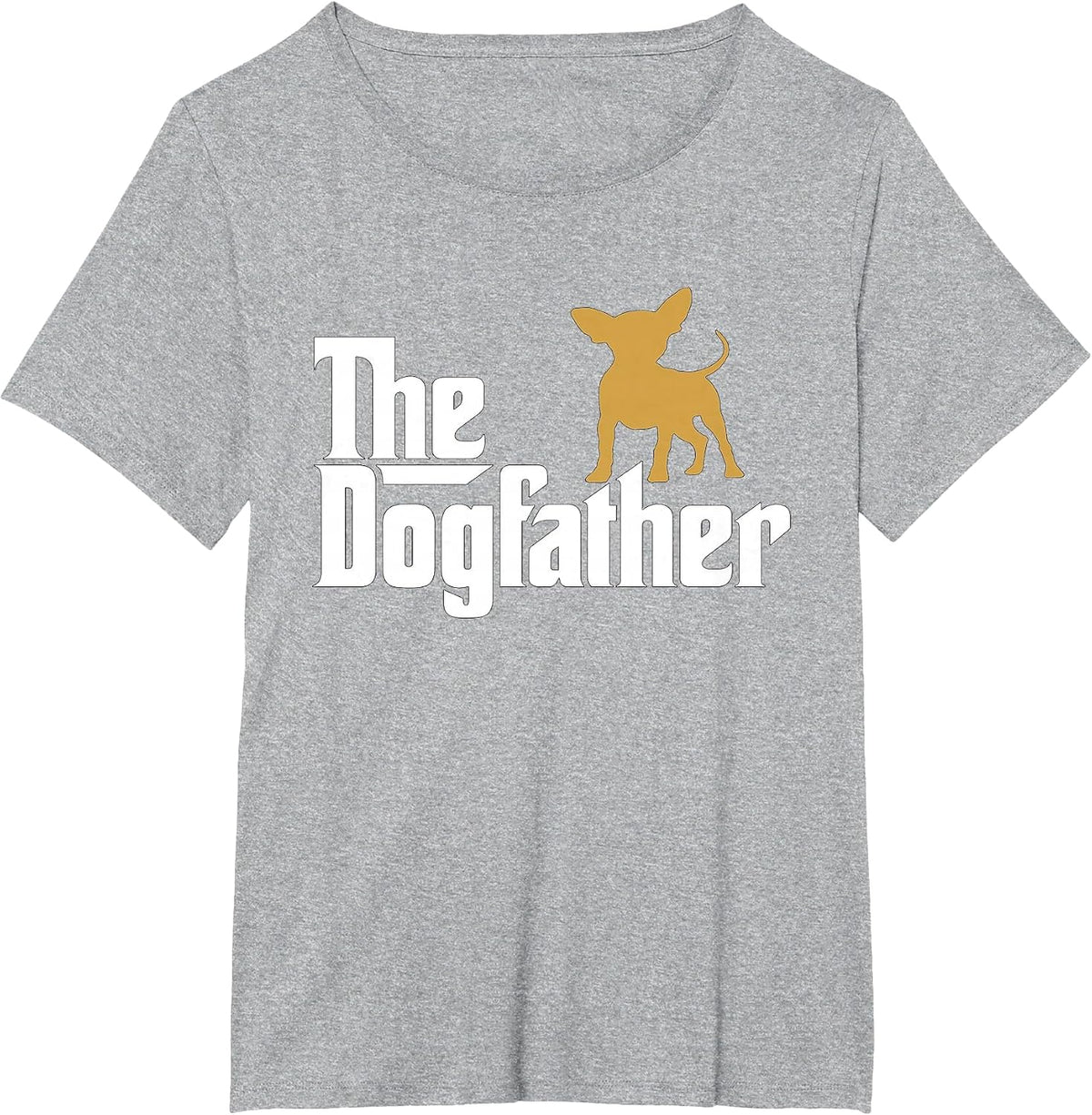 The Dogfather Chihuahua Funny Dog T Shirt-tee T-Shirt - Heather Grey