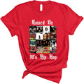 Raised On 90s Hip Hop T-Shirt, Vintage Rap Graphic Tee Inspired by Classic 1990s Music Legends and Street Culture - Red