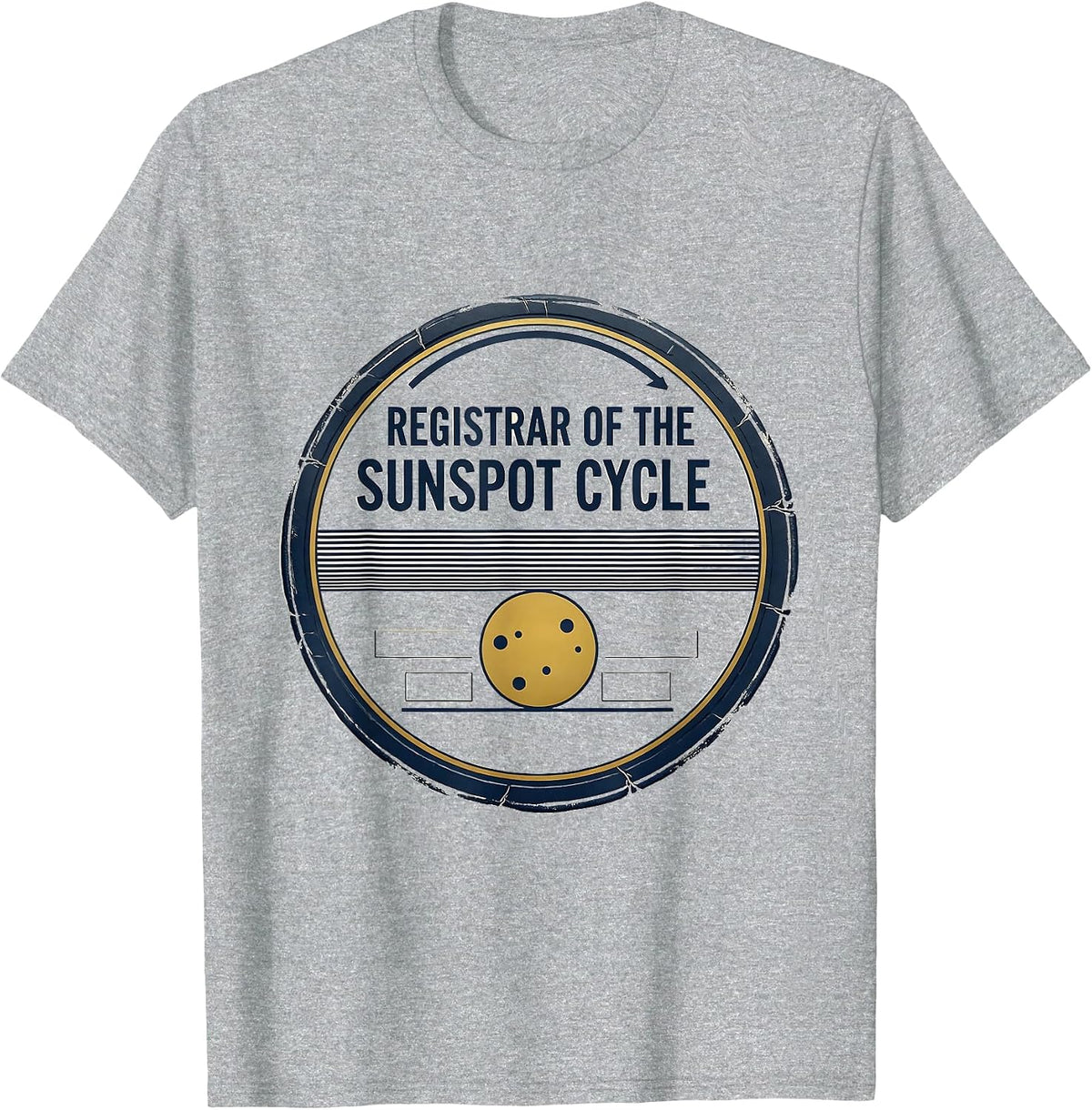 Men's Registrar of the Sunspot Cycle Funny Space Astronomy Science T-Shirt - Heather Grey