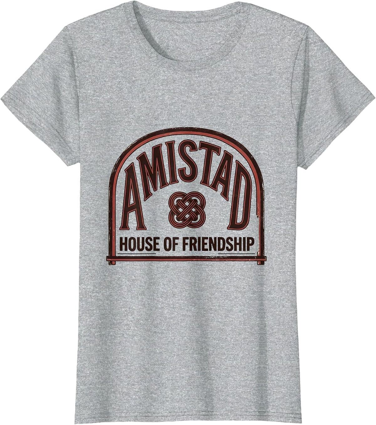 Amistad House of Friendship Vintage Teachers Students School T-Shirt - Heather Grey