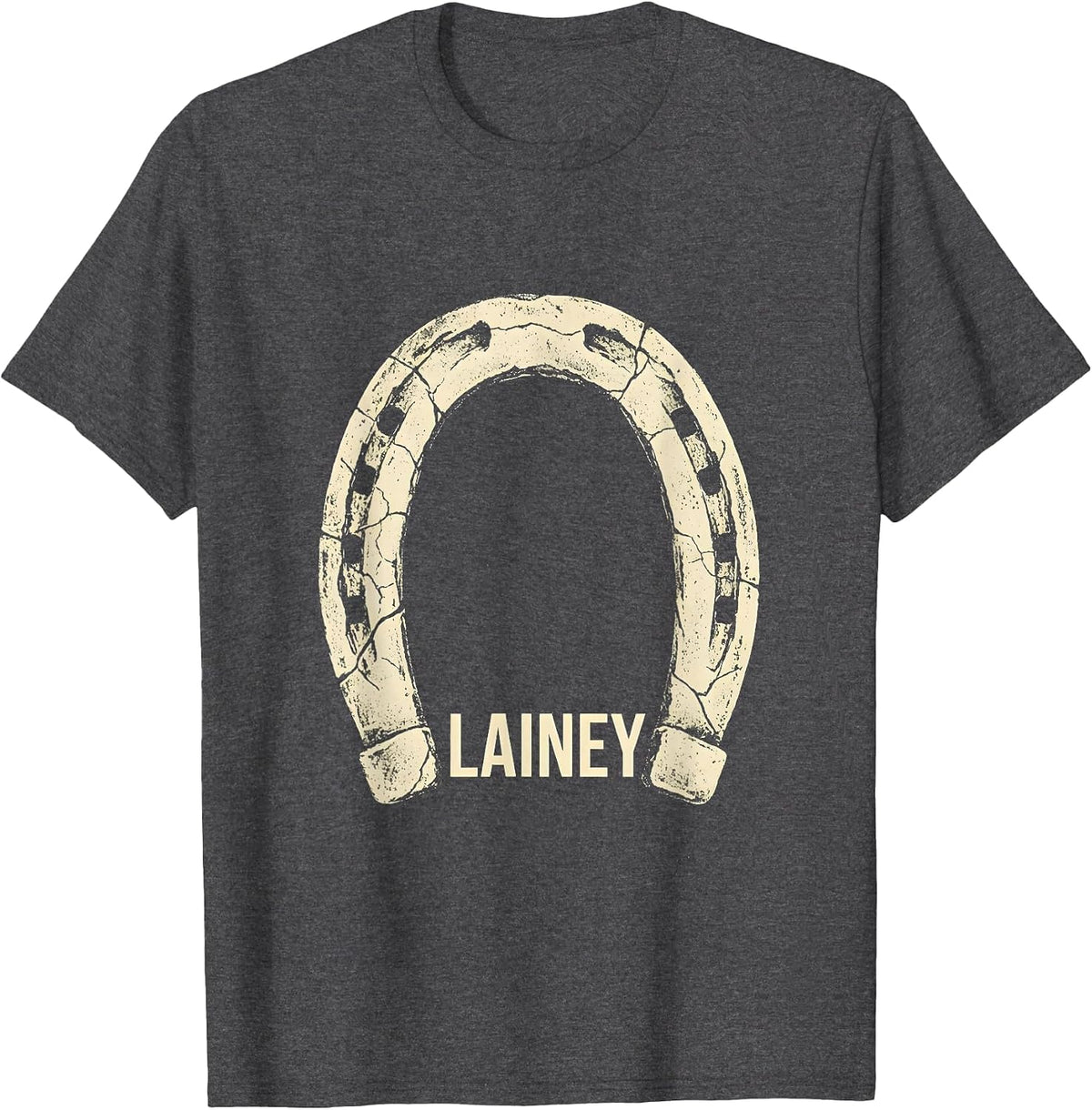 Men's Lainey Boho Western Monochrome Cowgirl Name Gift T-Shirt - Dark Heather Grey