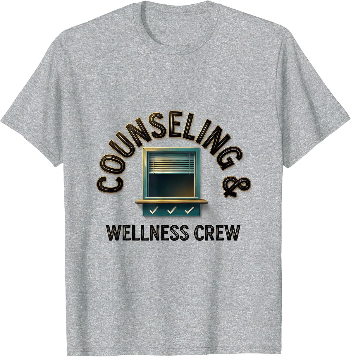 Men's Counseling Wellness Crew Sign Painter School Counselor T-Shirt - Heather Grey
