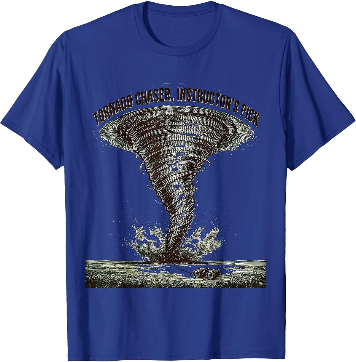 Tornado Chaser Instructor's Pick Crosshatch Meteorology T-Shirt - Royal Blue