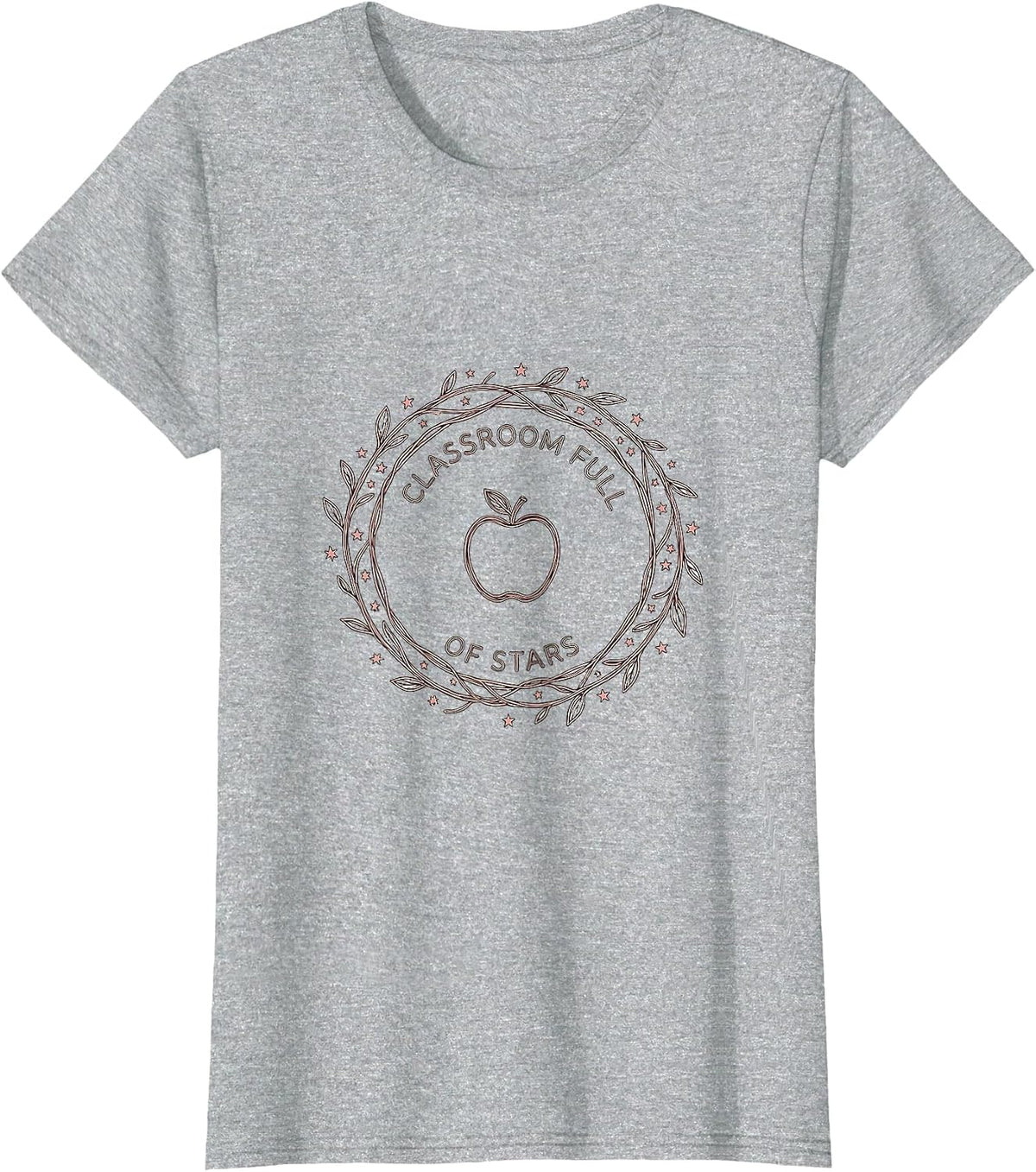 Classroom Full of Stars 2nd Grade Teacher Design T-Shirt - Heather Grey