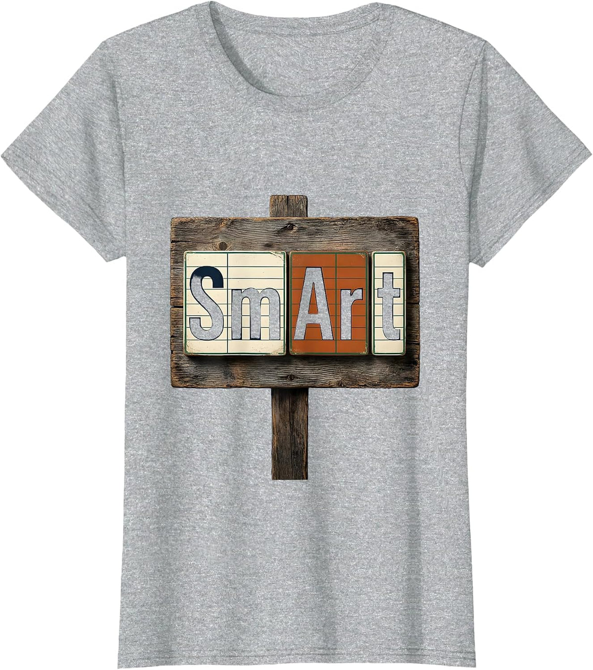 Women's SMArT Vintage Science Nerd Periodic Table Pun Humor T-Shirt - Heather Grey