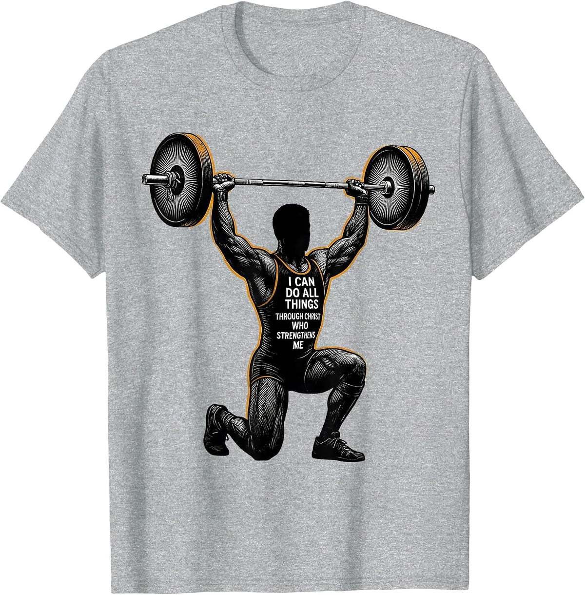 Men's I Can Do All Things Through Christ Who Strengthens Me T-Shirt - Heather Grey