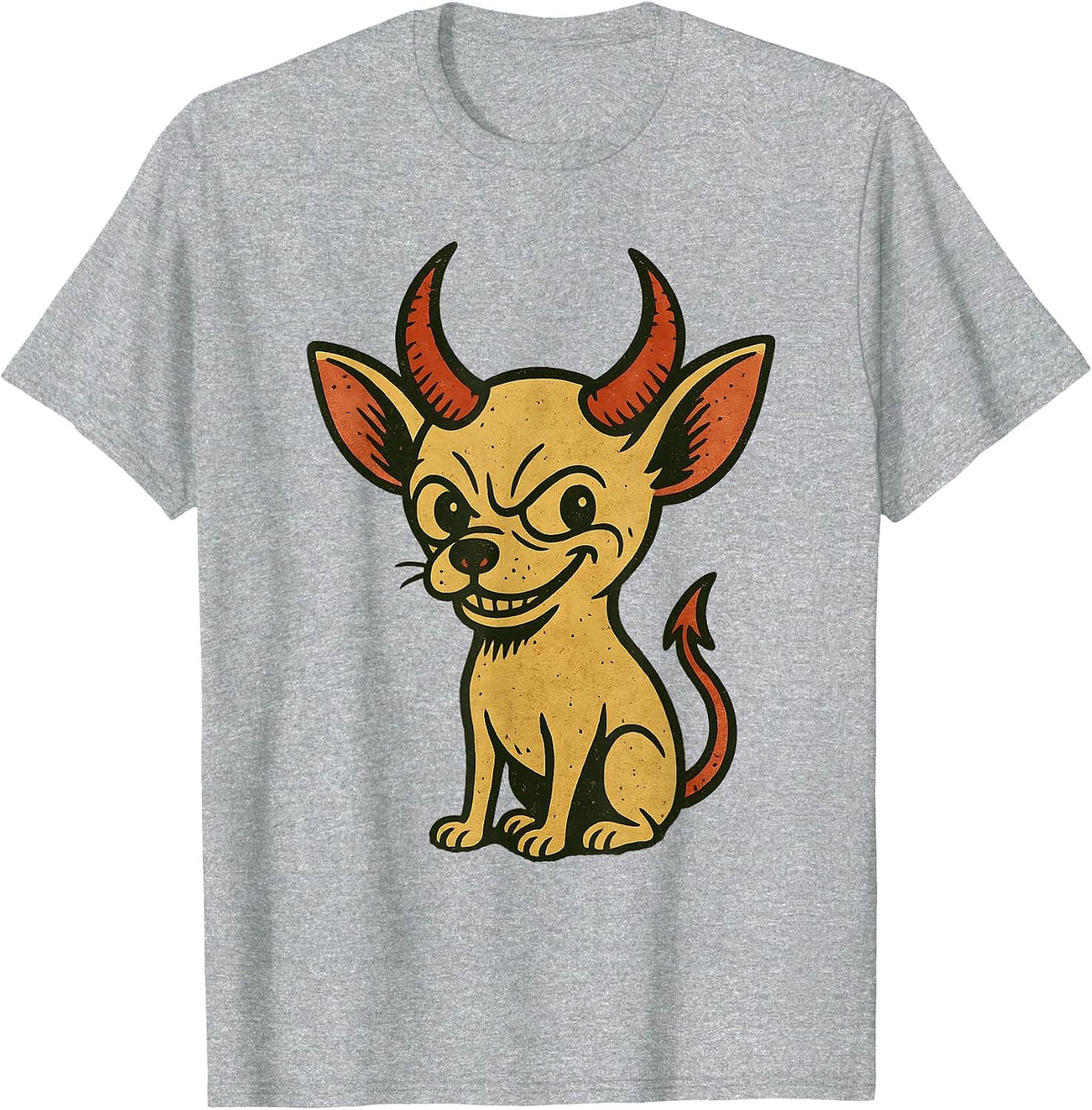 Funny Chihuahua Halloween Dog T-Shirt - Heather Grey