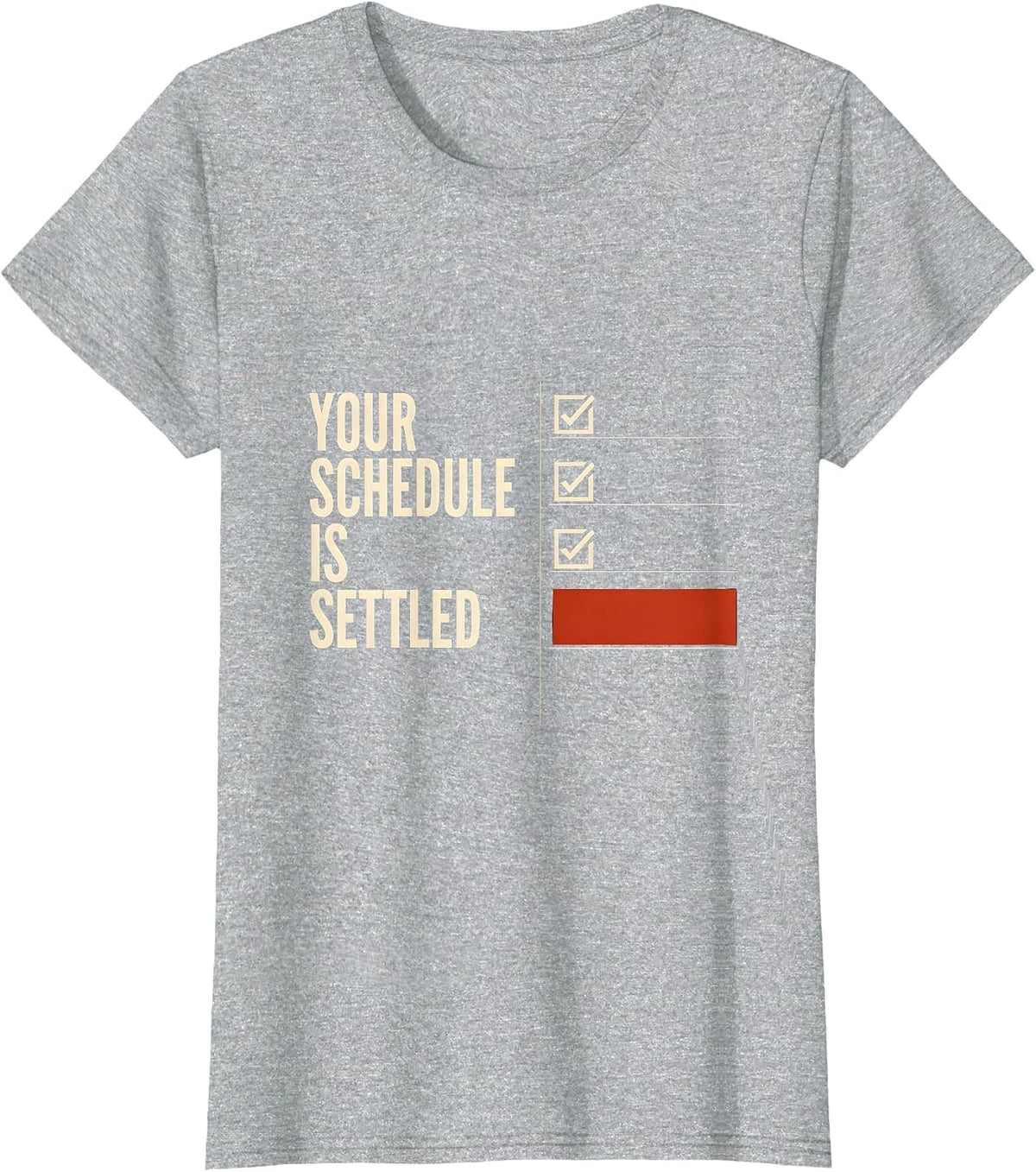 Women's Your Schedule Is Settled Groovy Funny School Counselor T-Shirt - Heather Grey