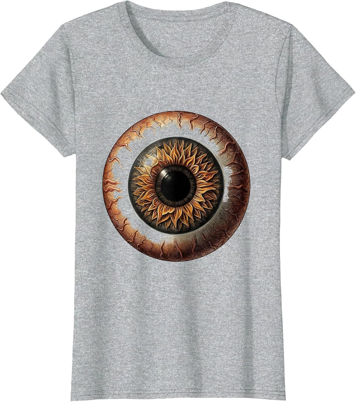 Solar Eye Science Teacher Graphic Design T-Shirt - Heather Grey