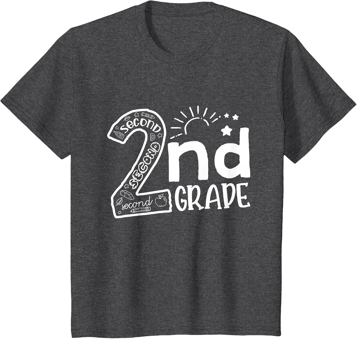 Hello On to 2nd Grade Teachers Boys and Team Secound Grade T-Shirt - Dark Heather Grey