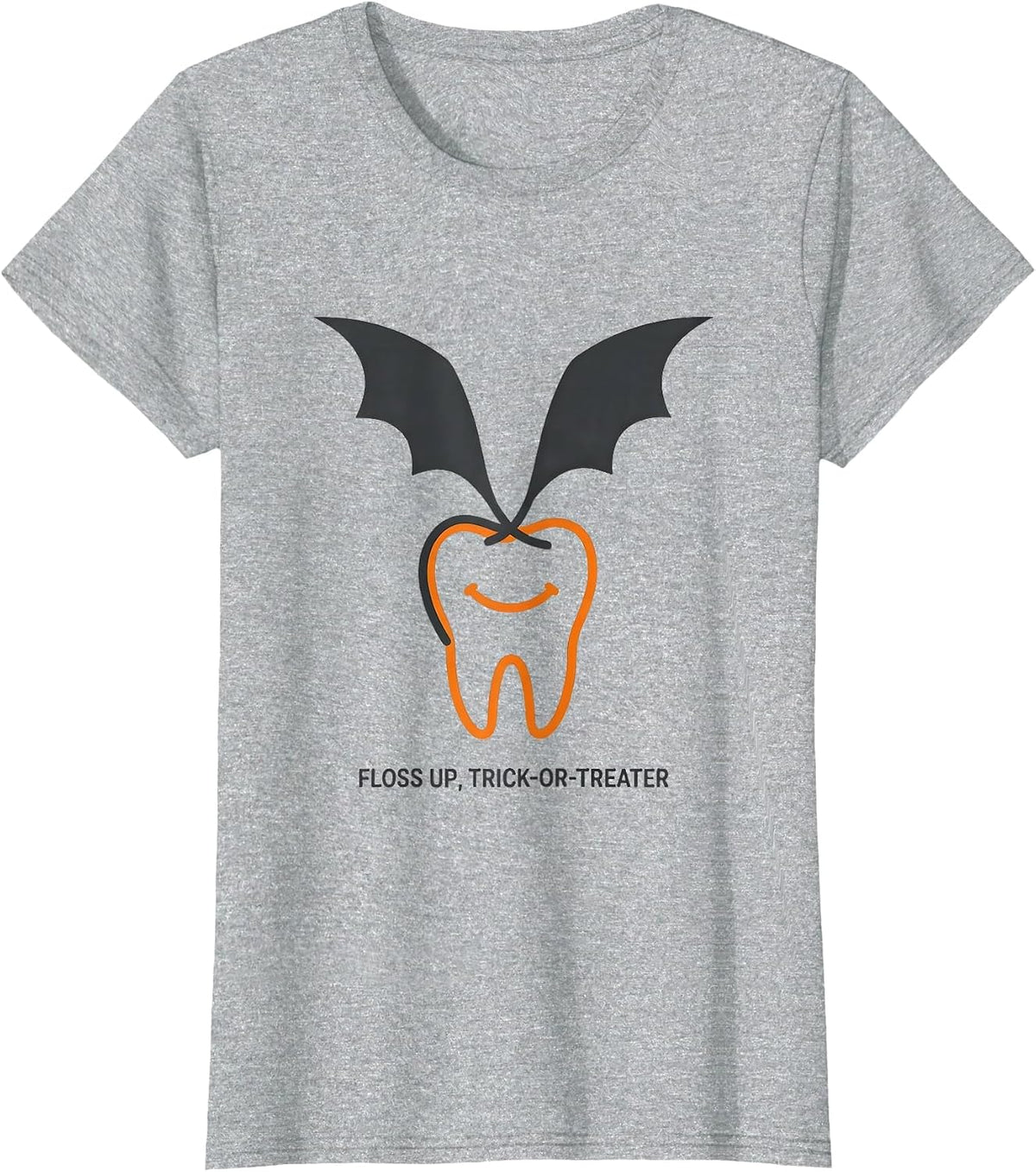 Floss Up, Trick-or-Treater Funny Dentist Halloween Costume T-Shirt - Heather Grey
