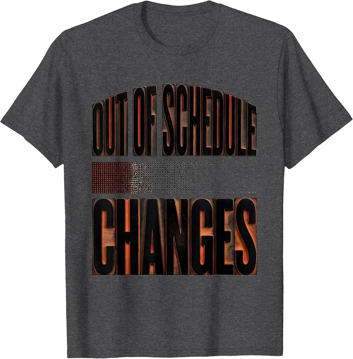 Men's Out Of Schedule Changes Retro Groovy Funny School Counselor T-Shirt - Dark Heather Grey