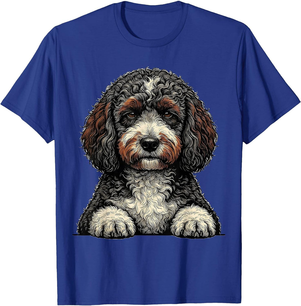 Men's Bernedoodle Unimpressed Face Funny Dog Lover Gift T-Shirt - Royal Blue