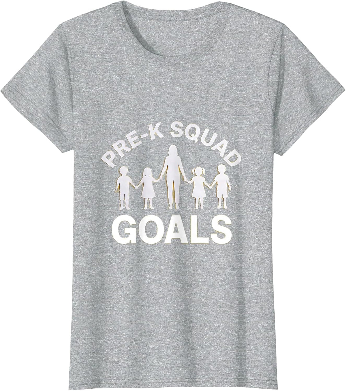 Pre-K Squad Goals Preschool Teacher Design T-Shirt - Heather Grey