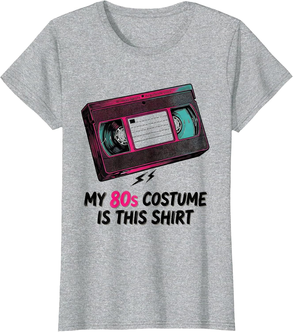 Women's My 80s Costume Is This Shirt Funny 80s Party Retro Throwback T-Shirt - Heather Grey