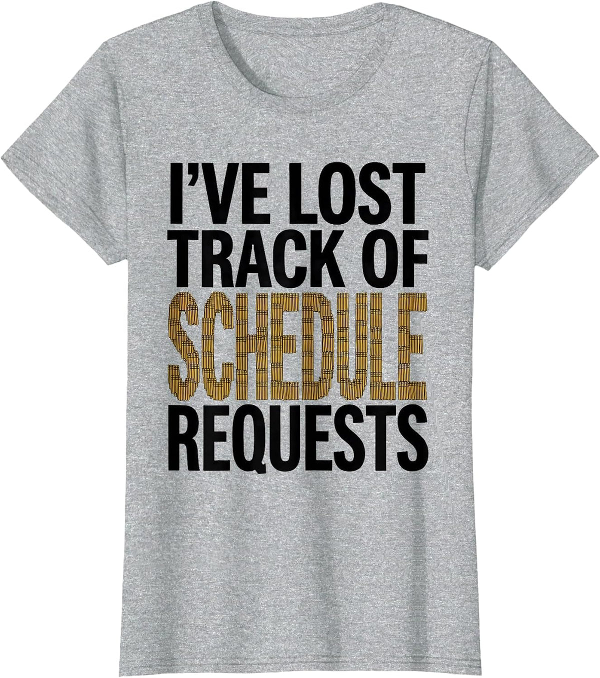 Women's I've Lost Track Of Schedule Requests Groovy School Counselor T-Shirt - Heather Grey