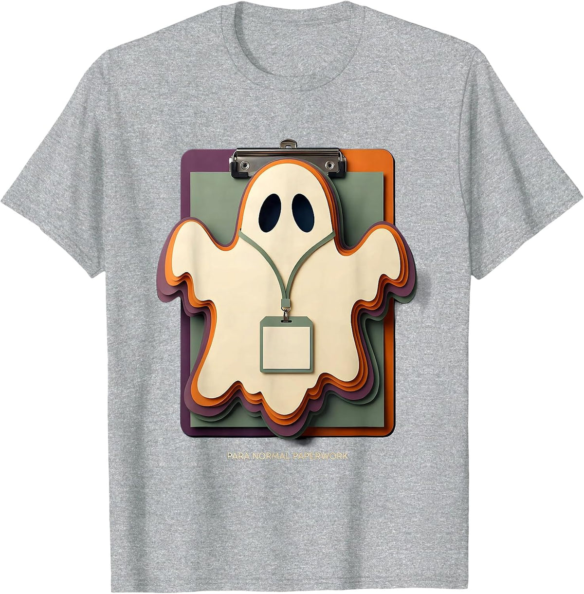 Men's Para Normal Paperwork Funny Paraeducator Halloween Ghost T-Shirt - Heather Grey