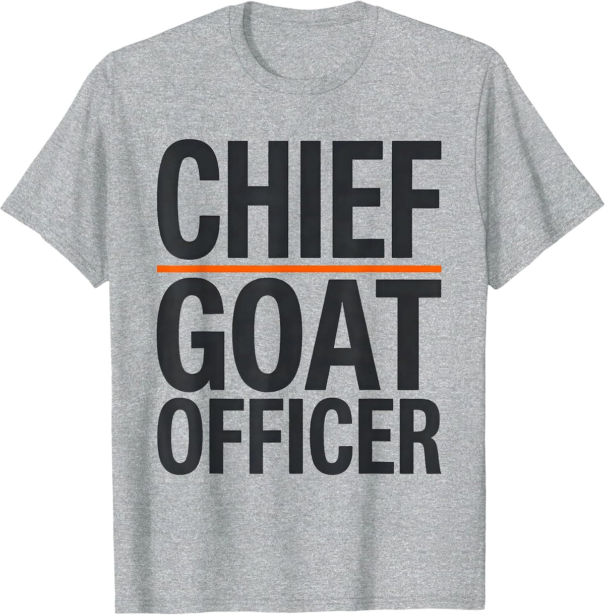 Men's Chief Goat Officer Funny Animal Mascot Novelty Humor T-Shirt - Heather Grey