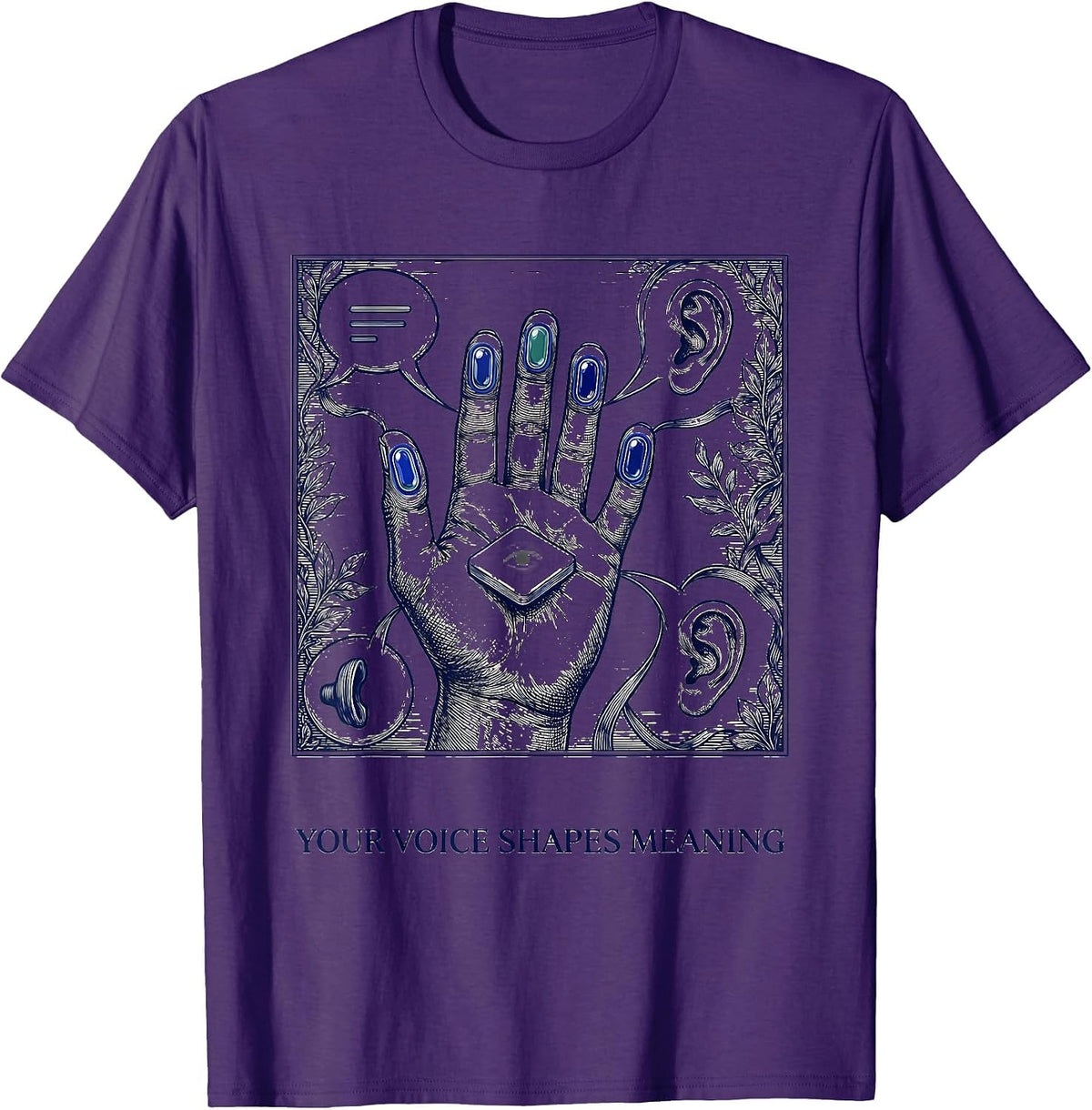 Your Voice Shapes Meaning Cute Speech Language Pathologist T-Shirt - Purple