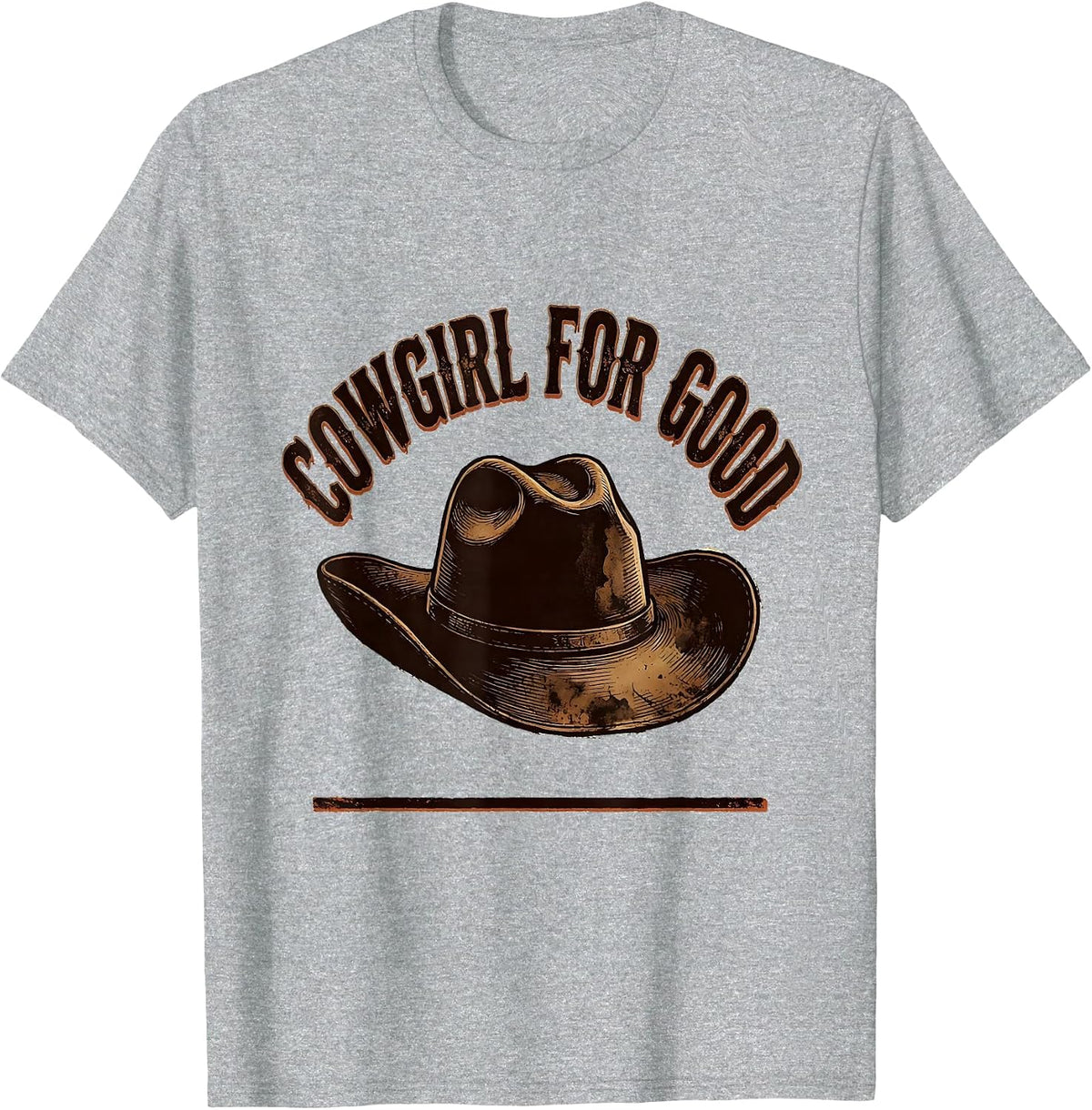 Men's Cowgirl For Good Distressed Western Rodeo Identity Pride T-Shirt - Heather Grey