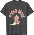 Men's Rodeo Mom Whimsical Family Matching Cowgirl Birthday Party T-Shirt - Dark Heather Grey