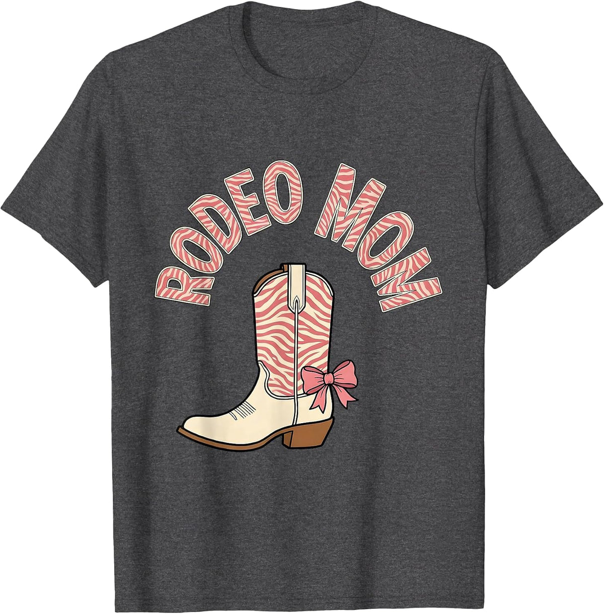 Men's Rodeo Mom Whimsical Family Matching Cowgirl Birthday Party T-Shirt - Dark Heather Grey