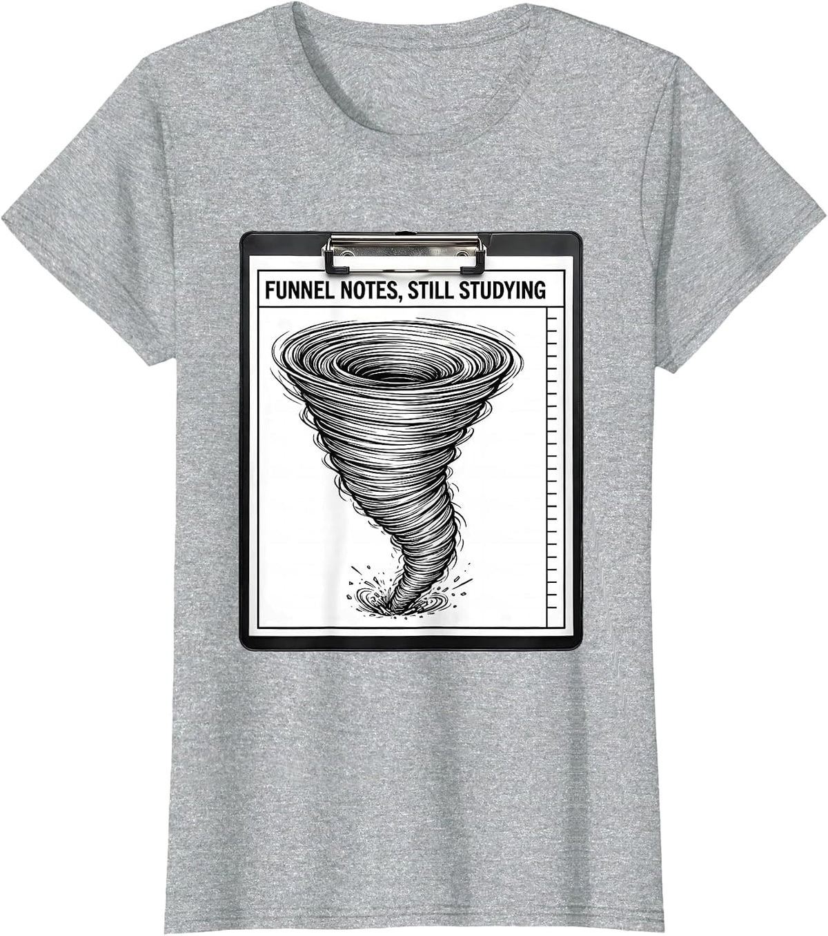 Funnel Notes Still Studying Line Art Meteorology Gift T-Shirt - Heather Grey