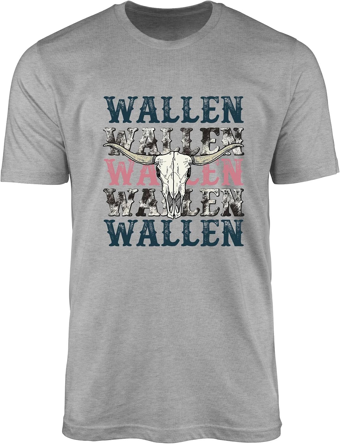 Western-Inspired Graphic T-Shirt for Men and Women - Cow Skull and Bold Typography Design - Standard Fit Short Sleeve Top -