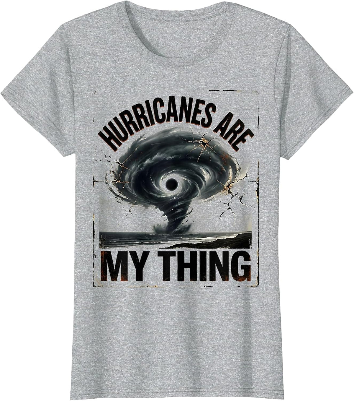 Women's Hurricanes Are My Thing Distressed Weather Enthusiast Storm T-Shirt - Heather Grey
