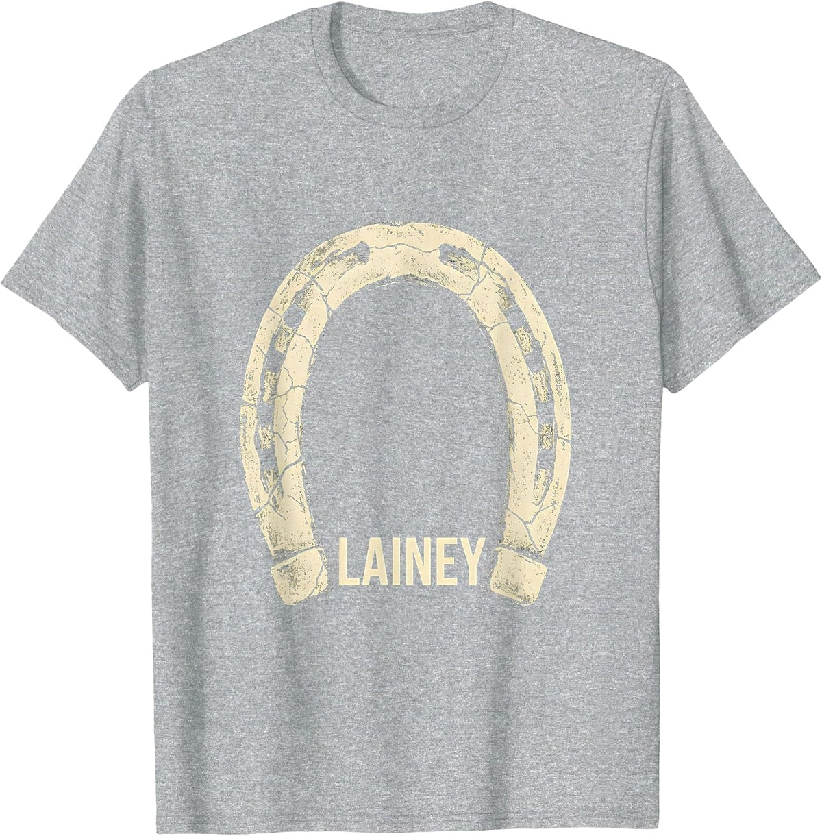 Men's Lainey Boho Western Monochrome Cowgirl Name Gift T-Shirt - Heather Grey