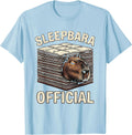 Men's Sleepbara Official Cute Capybara Pajama Kids Sleepwear Humor T-Shirt - Baby Blue