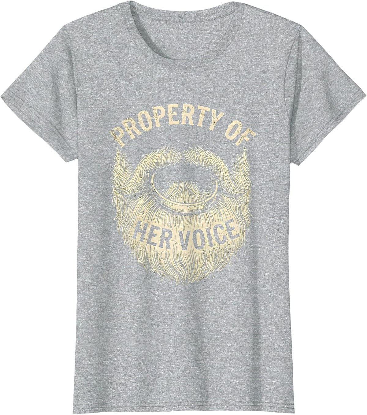 Property Of Her Voice Boho Western Funny Couples Humor T-Shirt - Heather Grey