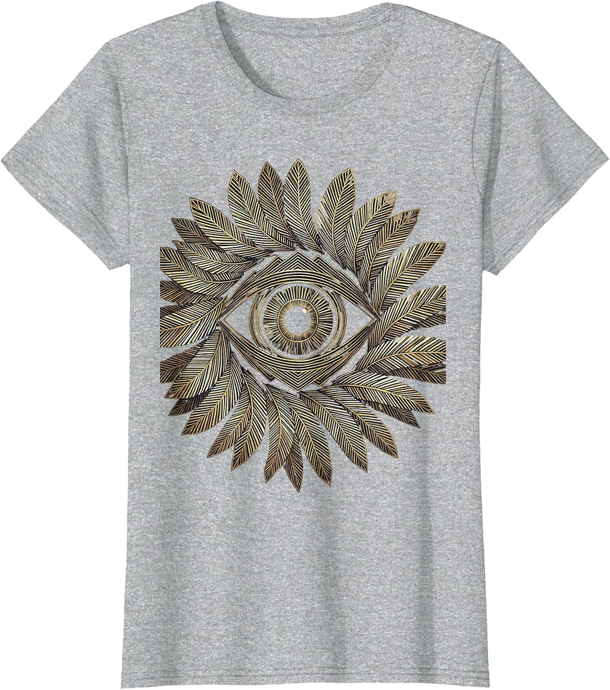 Women's Eye of the Storm Calm Center Graphic Tee T-Shirt - Heather Grey